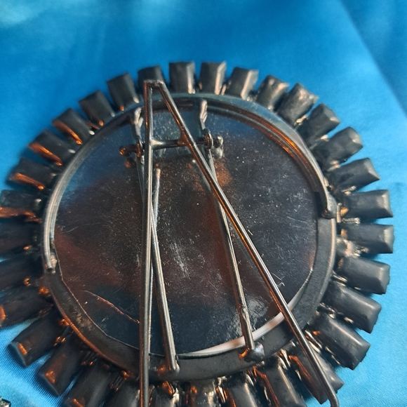 Bejeweled Jewel Glam Accent Posh Luxury Circle Mini Picture Frame Set - Picture 4 of 5